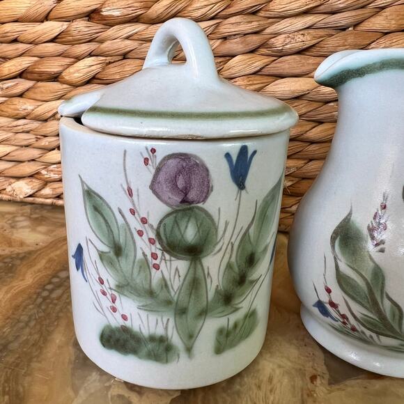 Vintage Buchan Scotland Pottery Creamer & Sugar Bowl - Picture 3 of 6